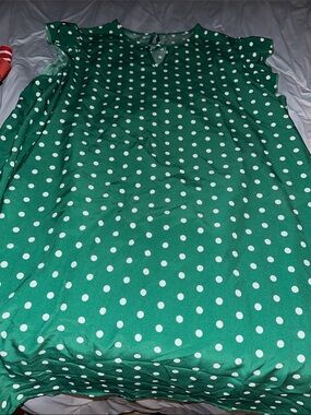Green Polka Dot Shift Dress